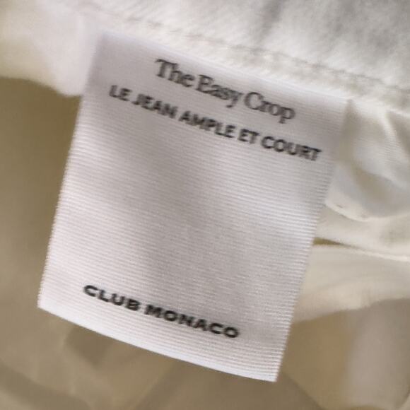 NEW Club Monaco Ecru The Easy Crop Jeans, NWT, Size 31, MSRP $130 - Picture 7 of 11